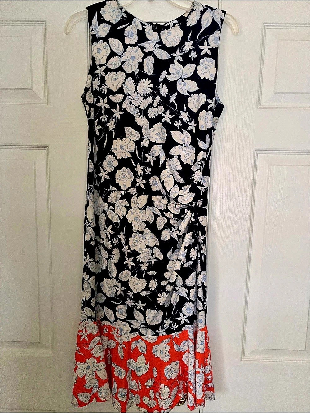 Eliza J Floral Maxi Dress in Black & Red
